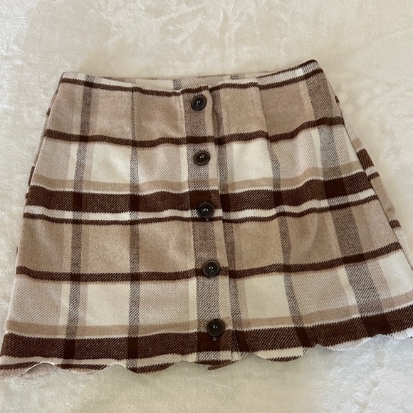 Blu Pepper Dresses & Skirts - blu pepper Plaid Button-Front Skirt